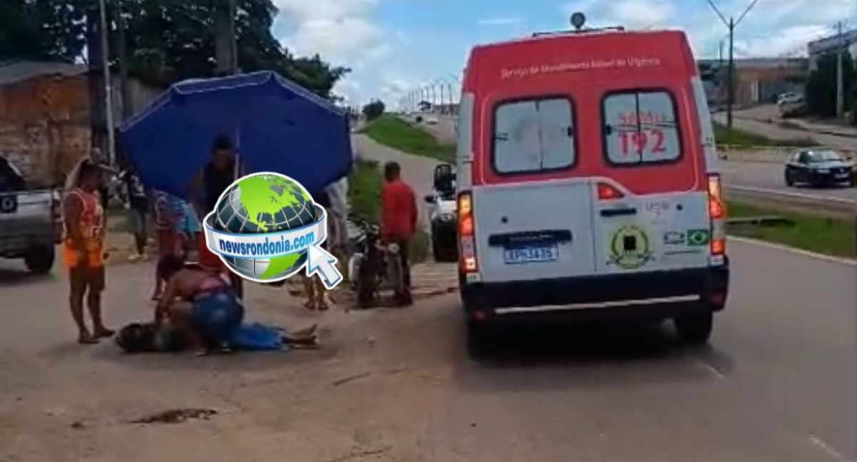 Passageira de moto fica ferida em acidente com Fiat Strada na Rua da Beira