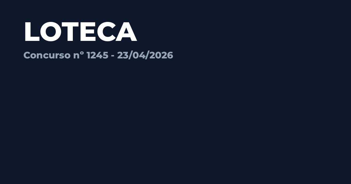 Resultado Loteca 1245 hoje (23/04): ACUMULOU!