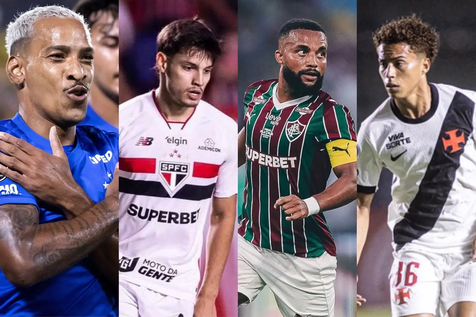 Cruzeiro e São Paulo largam com vitória, enquanto Fluminense e Vasco ficam no empate na estreia da Libertadores e da Sul-Americana