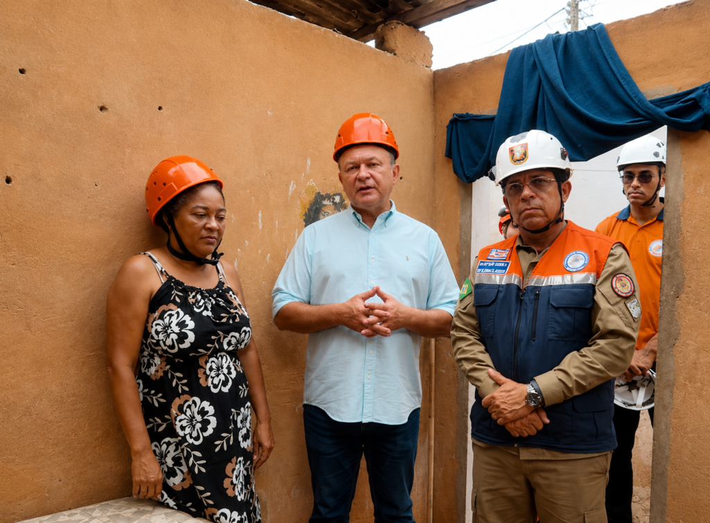 Governador garante aluguel social e reforma para família atingida por vendaval