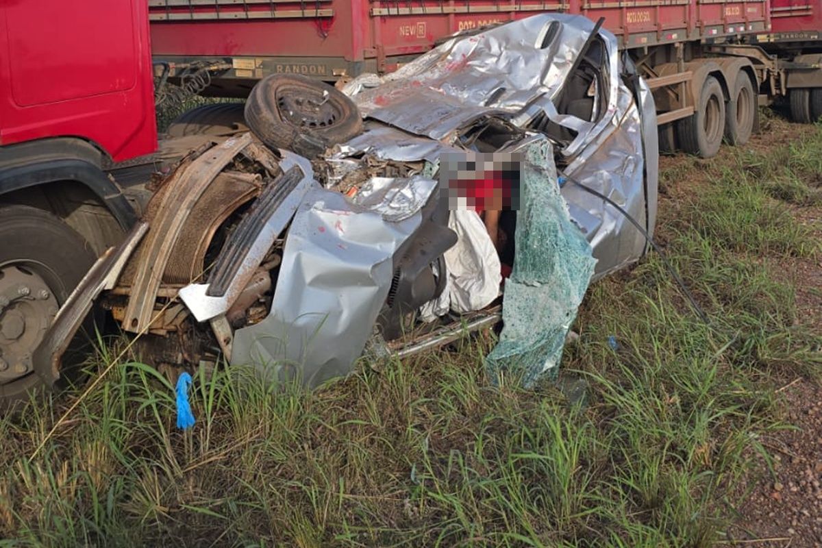 Passageiro de Onix morre em colisão com carreta na MT-010; vídeo …