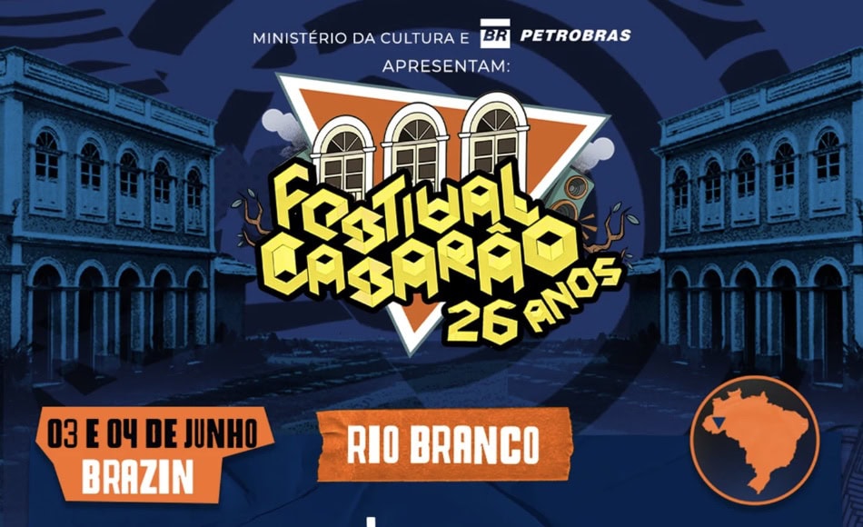 Festival Casarão chega a Rio Branco com 26 anos de história e line-up nacional