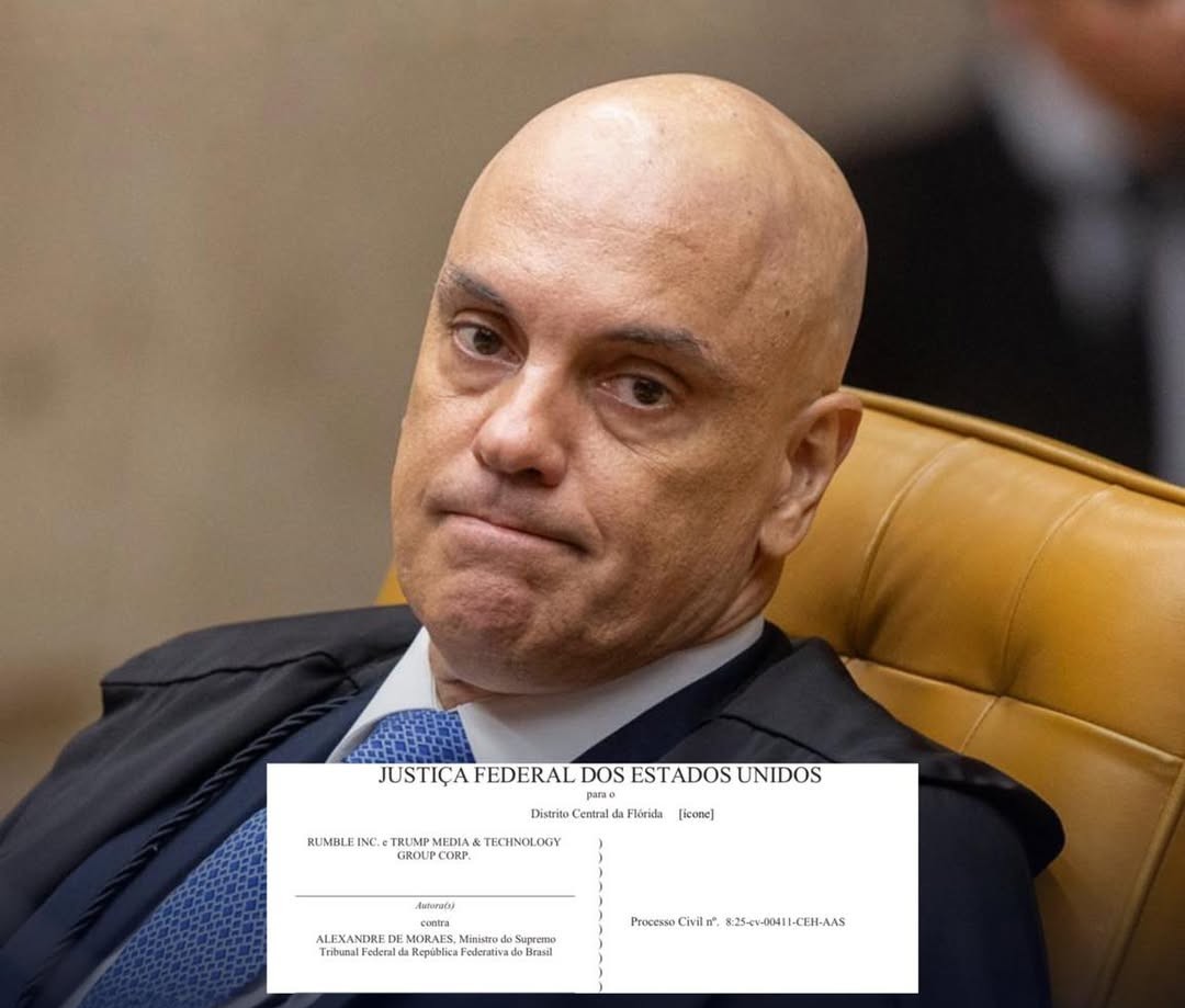 Justiça dos EUA notifica ministro Alexandre de Moraes por e-mail em processo de redes sociais