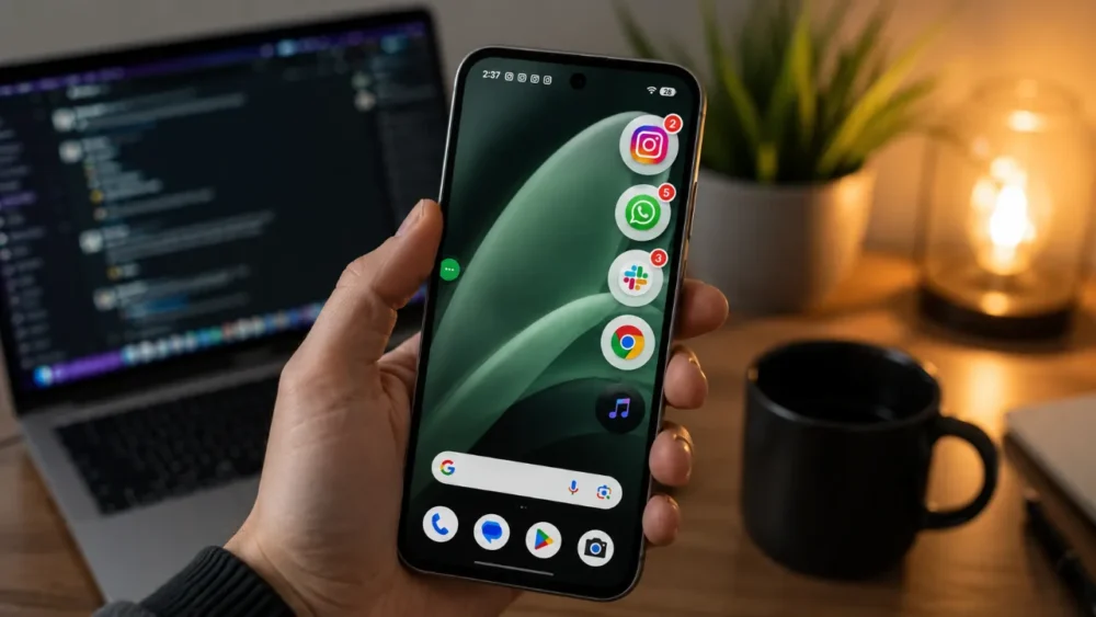 Android 17 vai transformar apps em bolhas flutuantes, e usuários poderão alternar entre WhatsApp, Instagram e música sem sair da tela