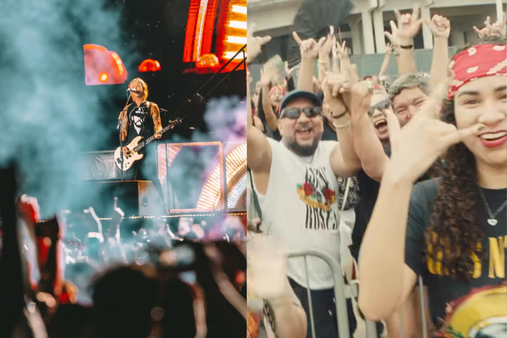 Guns N’ Roses divulga vídeo inédito de show histórico em Belém