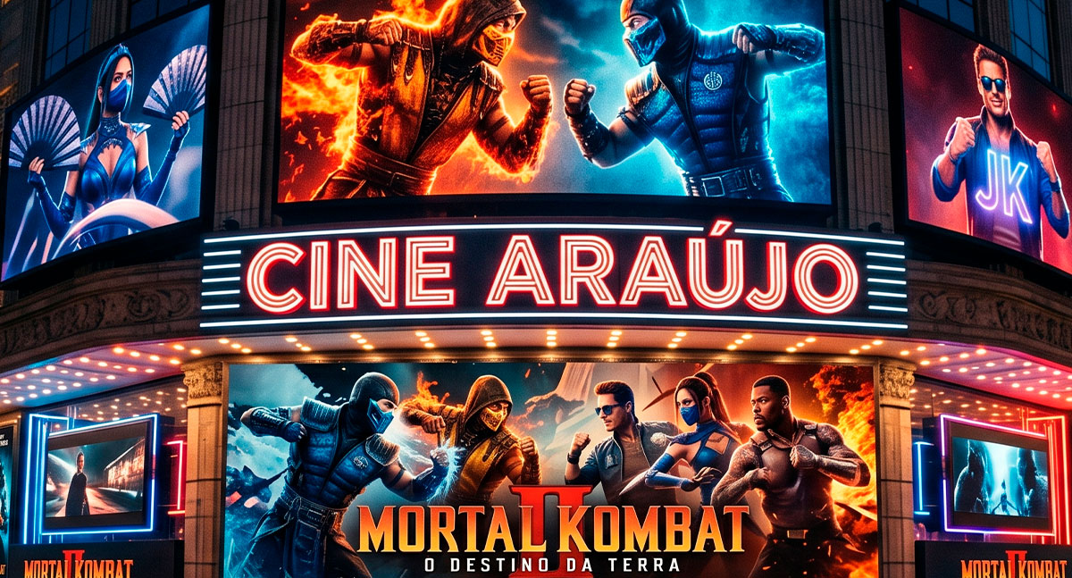 Cine Araújo Porto Velho prepara semana com Mortal Kombat 2 e relançamento de Top Gun
