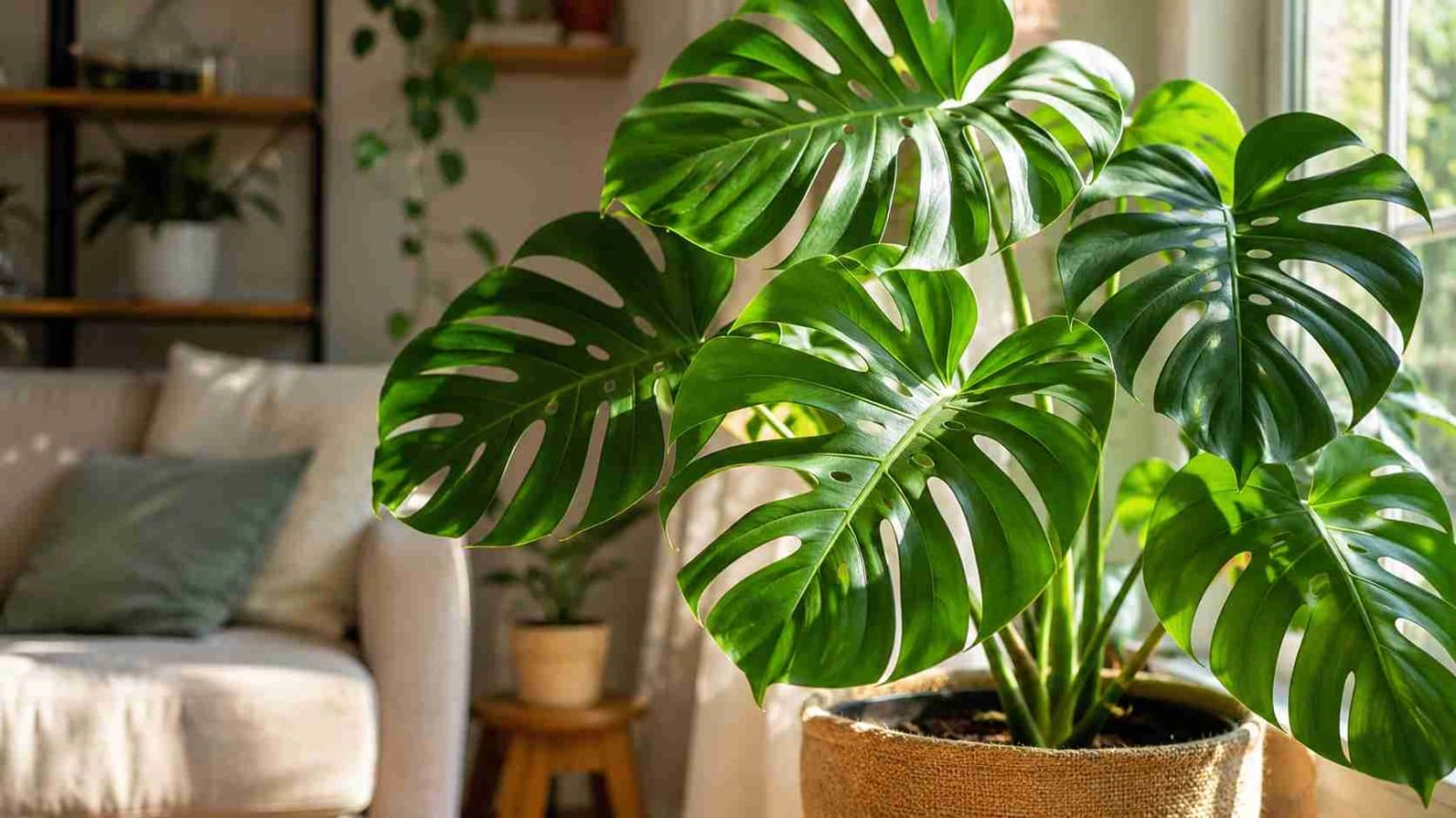 Costela-de-adão começou a aparecer em casas mais compactas por um efeito visual que muda o ambiente sem ninguém perceber no início