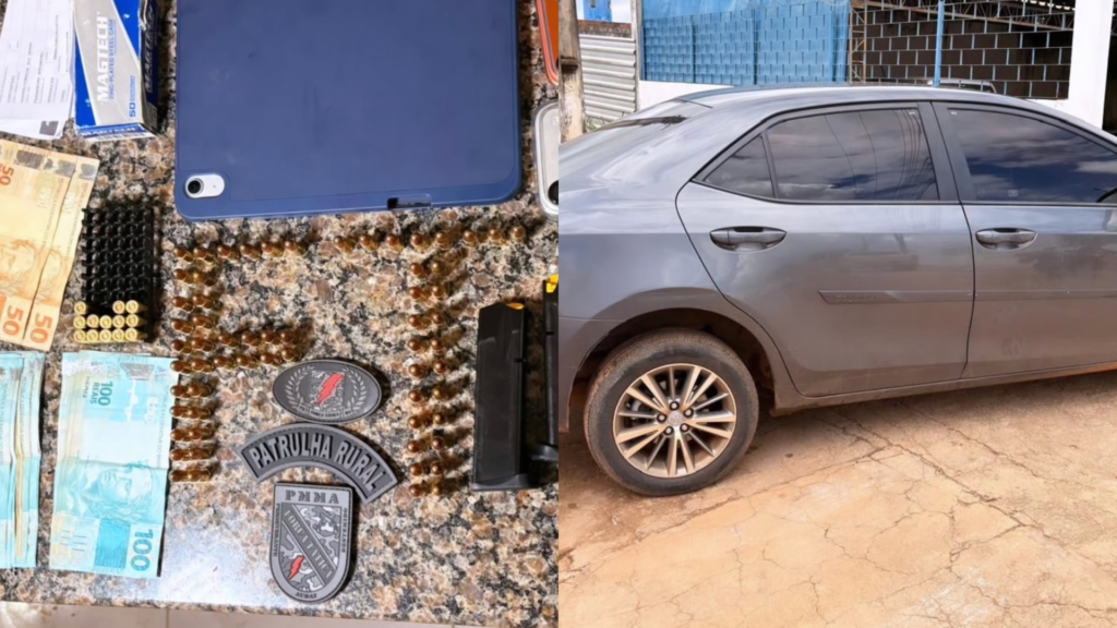 Foragido é preso com pistola, dinheiro e carro clonado em Buriticupu