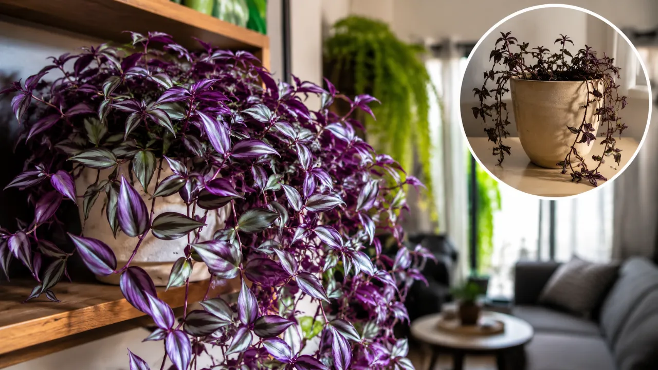 Estes 5 cuidados simples fazem o lambari-roxo crescer muito mais cheio e transformam a planta em uma cascata intensa de cor mesmo em apartamentos pequenos