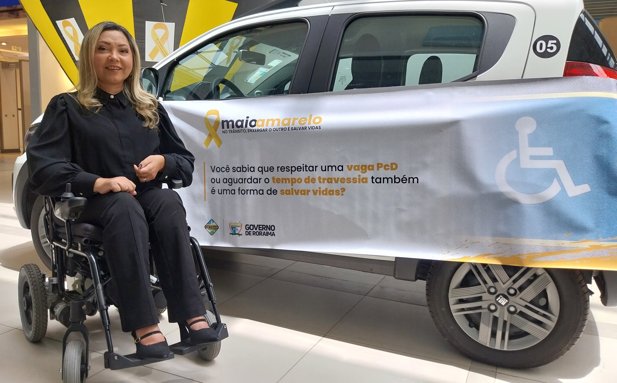 Detran-RR promove ação educativa sobre acessibilidade e respeito às vagas preferenciais