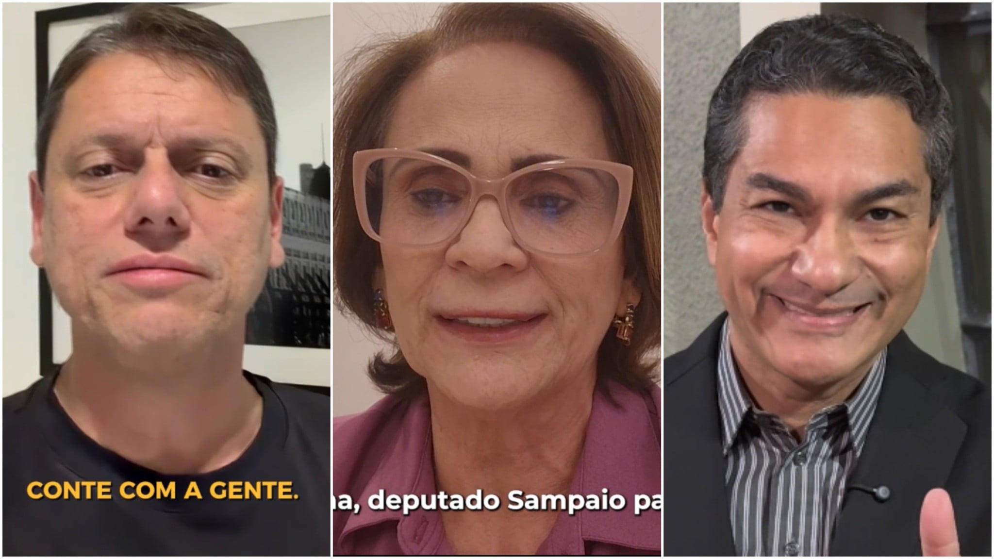 Soldado Sampaio recebe apoio de Tarcísio, Damares e Marcos Pereira