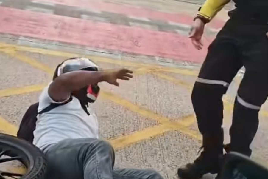Viatura do Detran atropela motociclista na pista do BRT em Belém