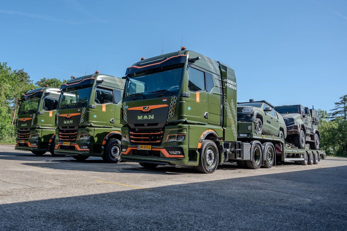 Exército da Holanda recebe caminhões MAN a hidrogênio