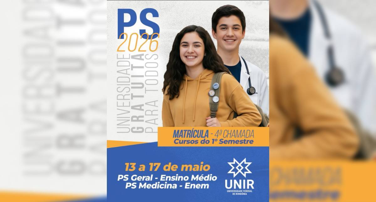 UNIR divulga 4ª chamada do Processo Seletivo 2026