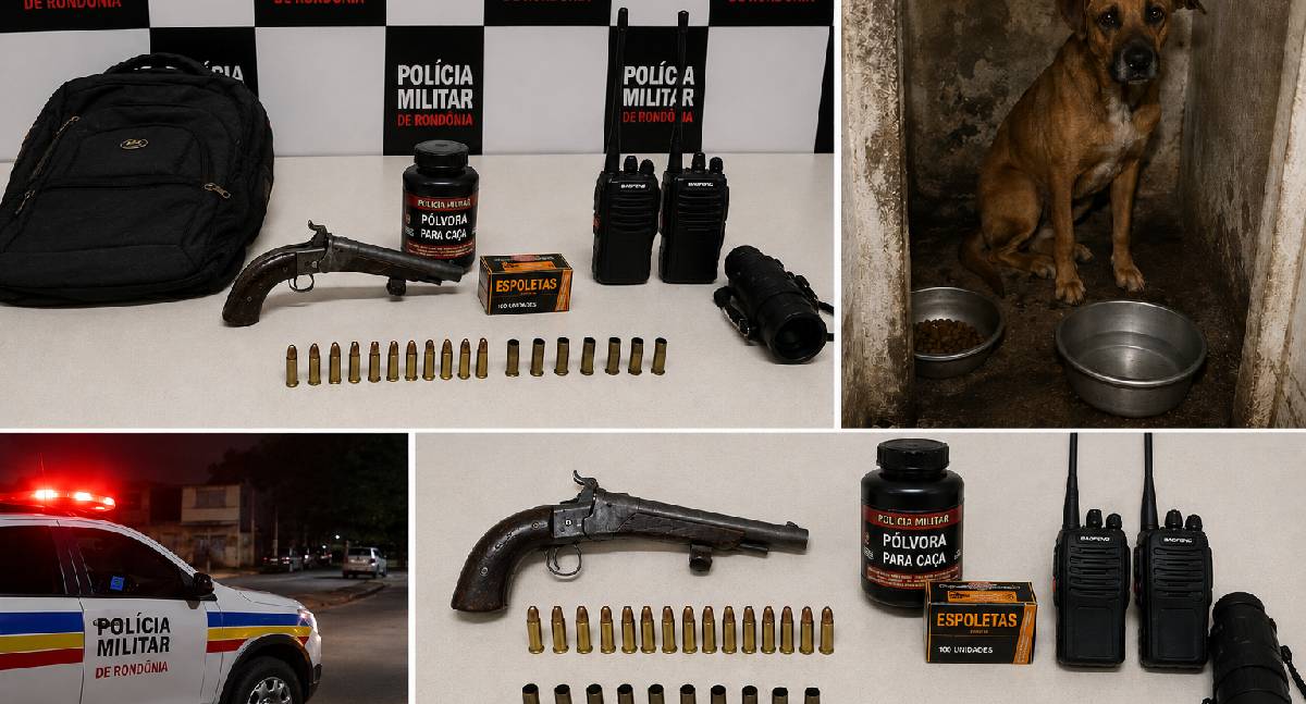 PM apreende arma artesanal e resgata cão em Vilhena