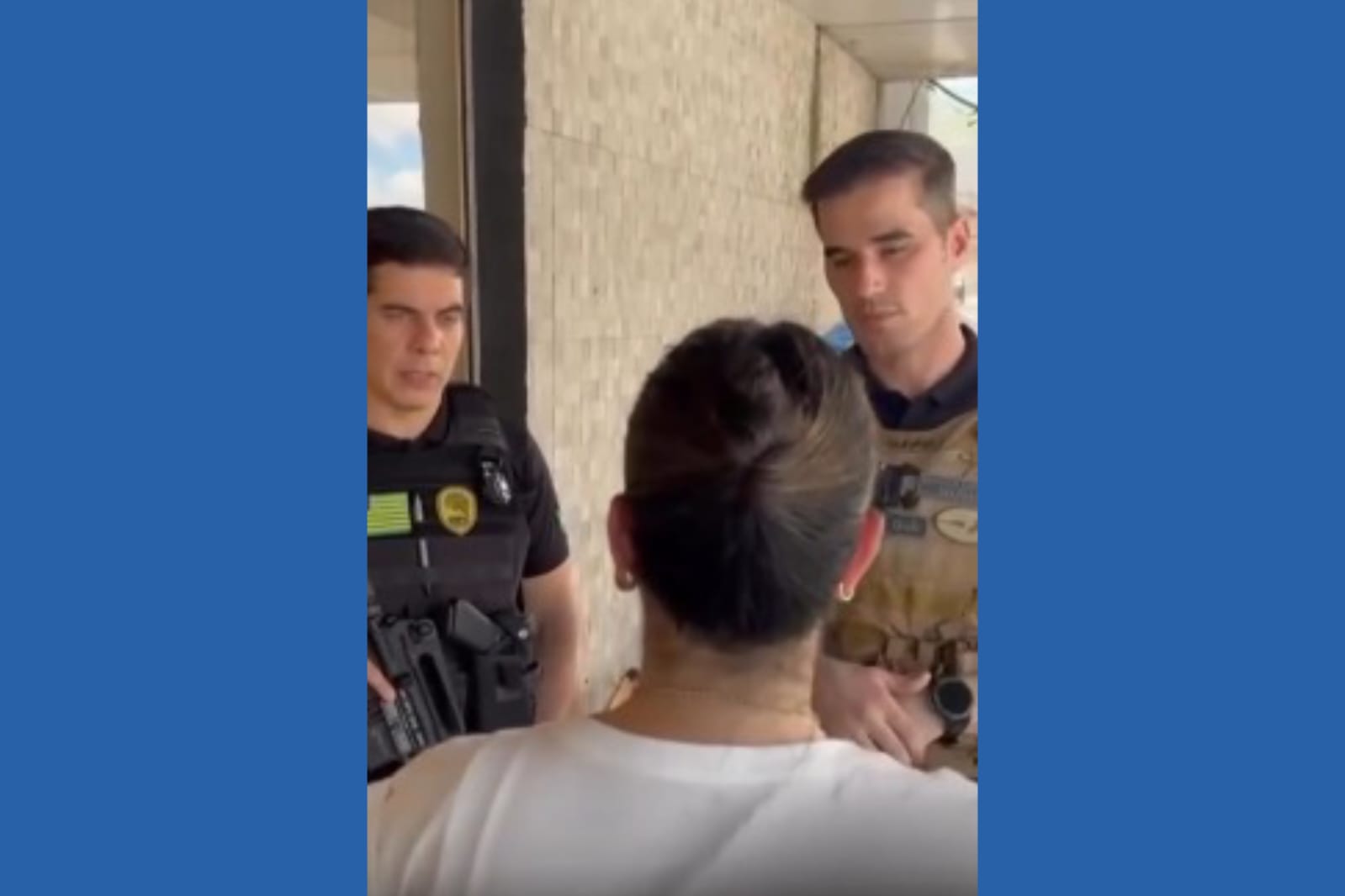 Vídeo: suspeita de agredir doméstica grávida é presa enquanto tentava fugir