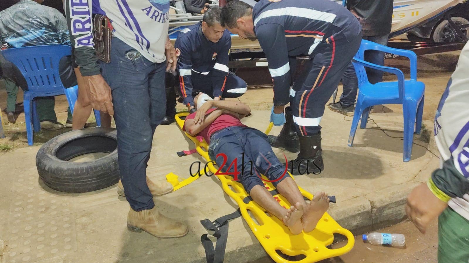 Trabalhador é atropelado por carretinha durante evento de pesca esportiva