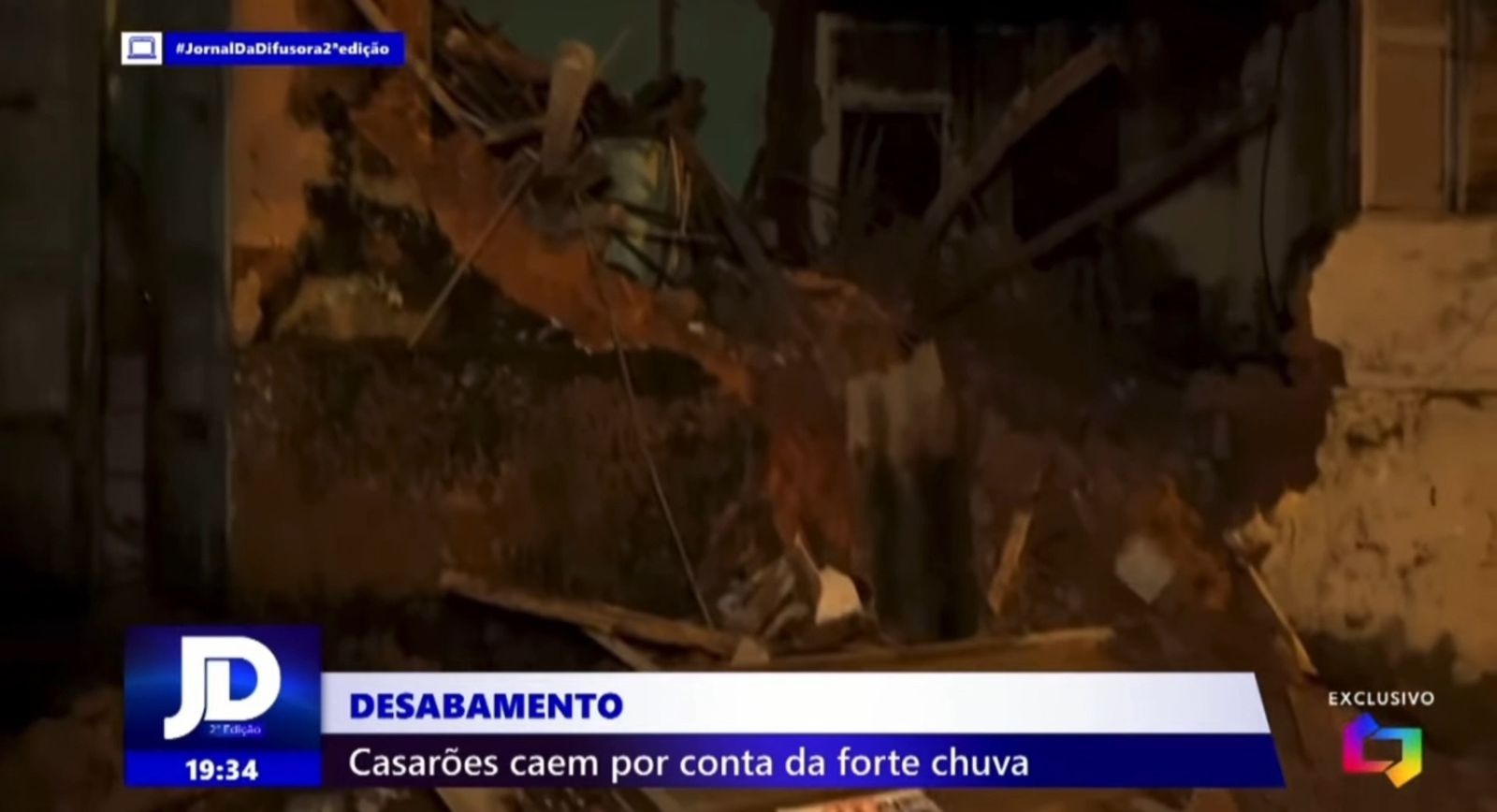 Vídeo: casarão desaba no Centro Histórico após forte chuva em São Luís