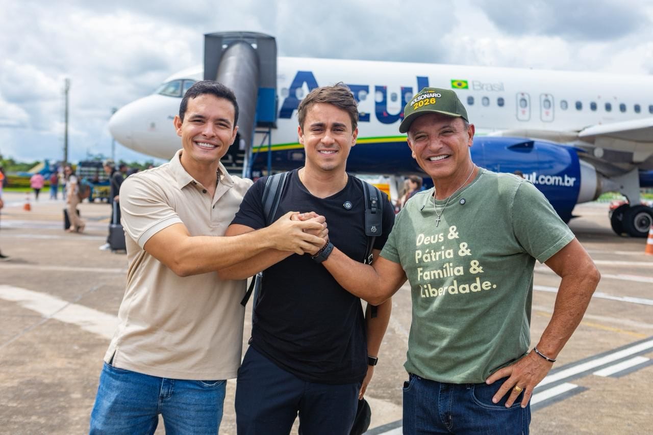 Nikolas Ferreira desembarca em Rio Branco para série de compromissos políticos no Acre
