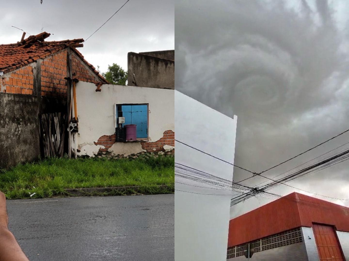 Vendaval arranca telhados, derruba barracas e causa pânico em São Luís; veja o momento da formação do fenômeno