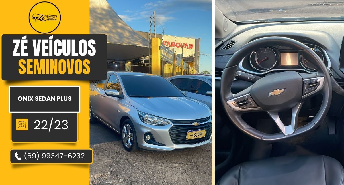 Chevrolet Onix Sedan Plus 2023 Automático Conforto e Tecnologia na Zé Veículos