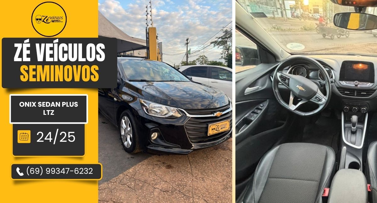 Chevrolet Onix Sedan Plus LTZ 2025 Automático Turbo e Garantia de Fábrica na Zé Veículos