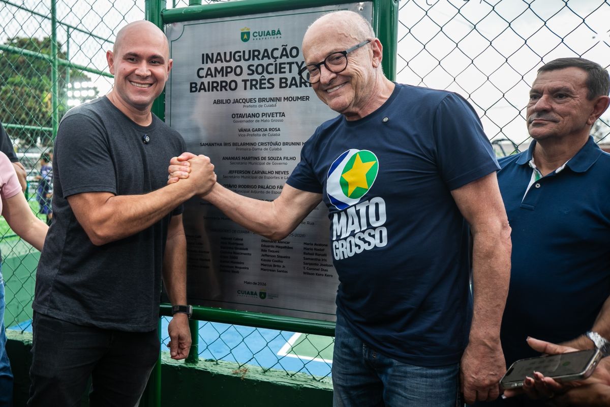 Abilio e Pivetta entregam campo e quadra em Cuiabá…