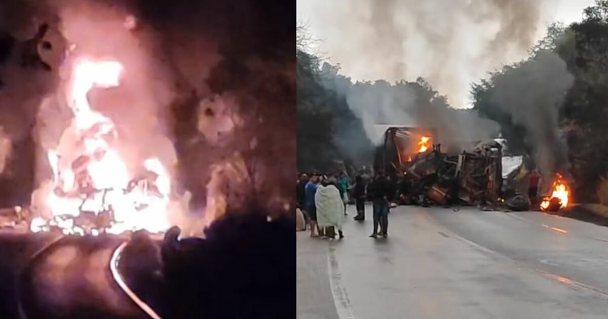 Colisão entre carreta e ônibus deixa oito mortos na BR-251, em Minas Gerais