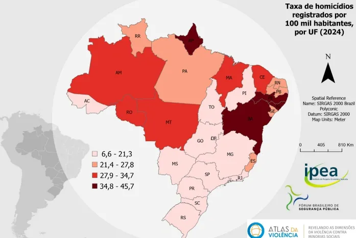 Saiba qual é o estado mais violento do Brasil