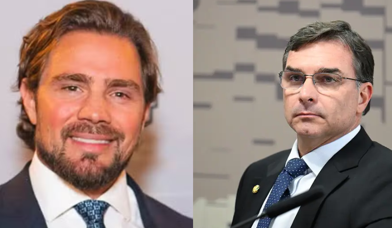 Flávio Bolsonaro cobra dinheiro de Daniel Vorcaro para filme sobre o pai