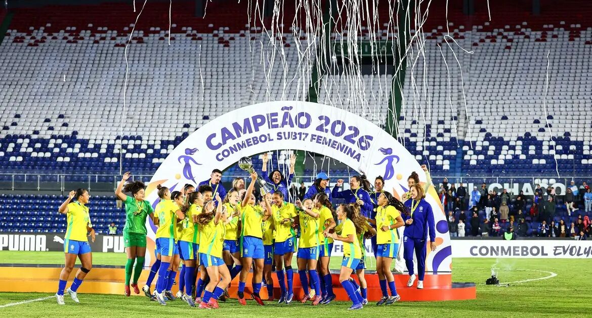 Brasil derrota Argentina e é campeão Sul-Americano Sub-17 feminino