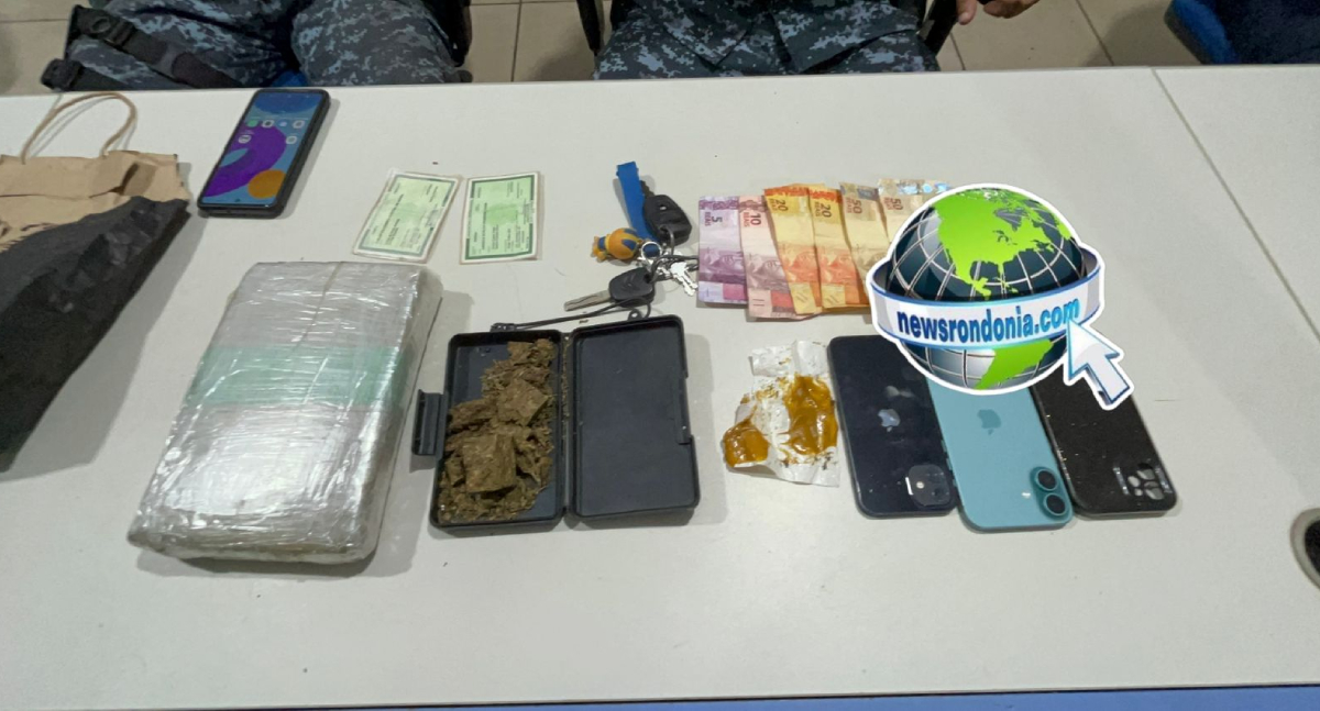 Casal é preso com drogas em fundo falso no banco do carro em Porto Velho