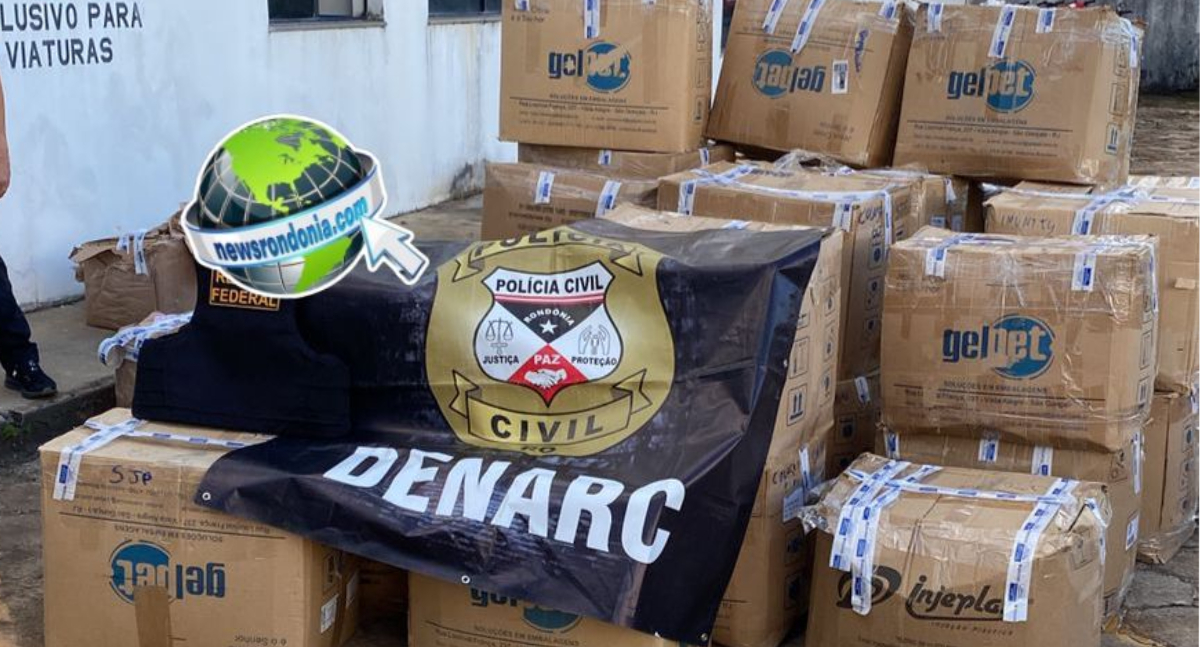 DENARC e Receita Federal apreendem 10 mil frascos com cápsulas de cocaína em Ji-Paraná