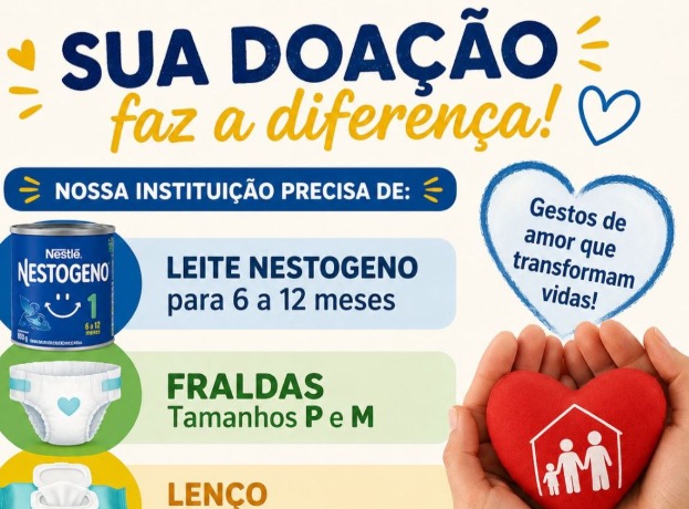 Casa de acolhimento faz campanha por leite e fraldas
