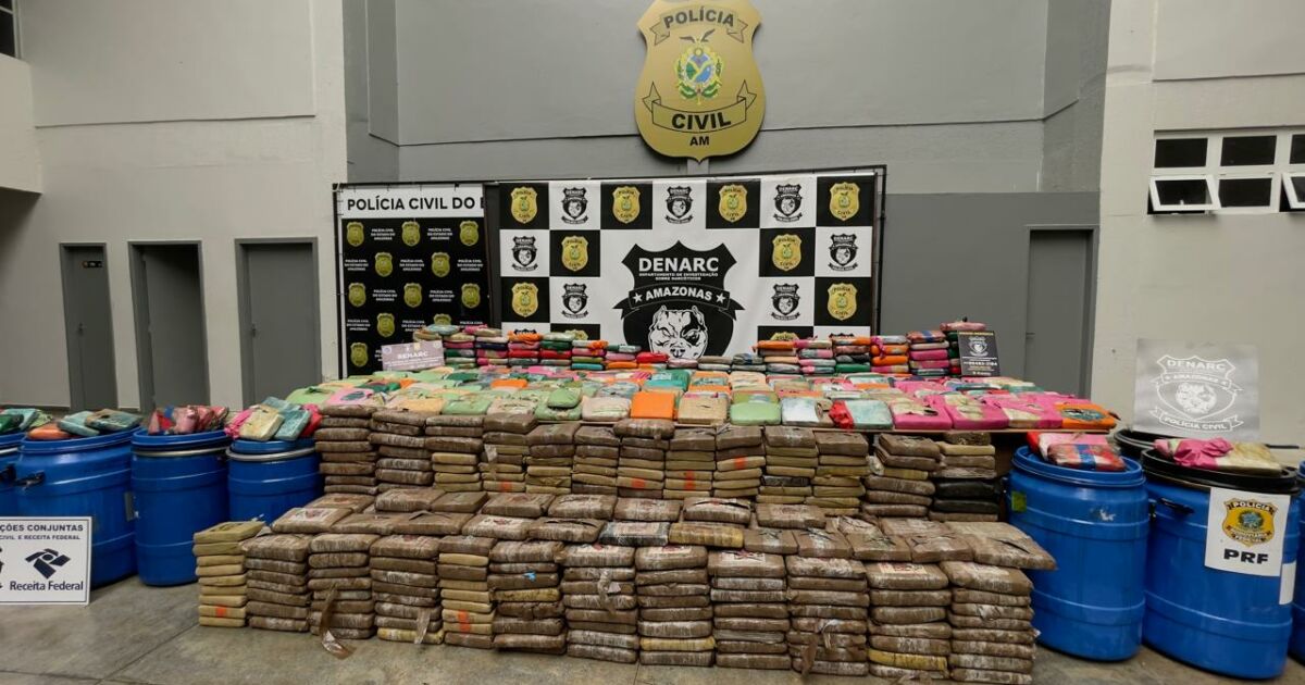 Operação apreende 700 quilos de drogas avaliadas em 12,8 milhões no AM