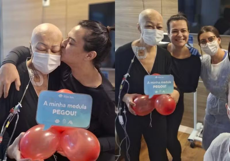 Filha doa medula óssea e emociona mãe ao ajudar na cura da leucemia