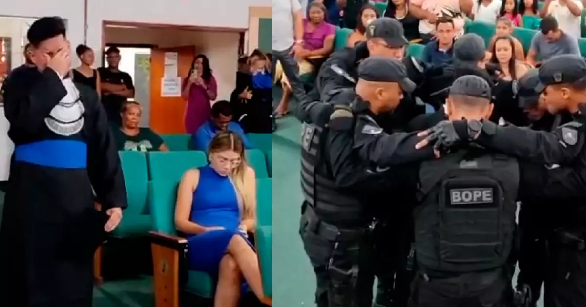 Vídeo de policiais do BOPE em formatura de filho de militar morto volta a viralizar