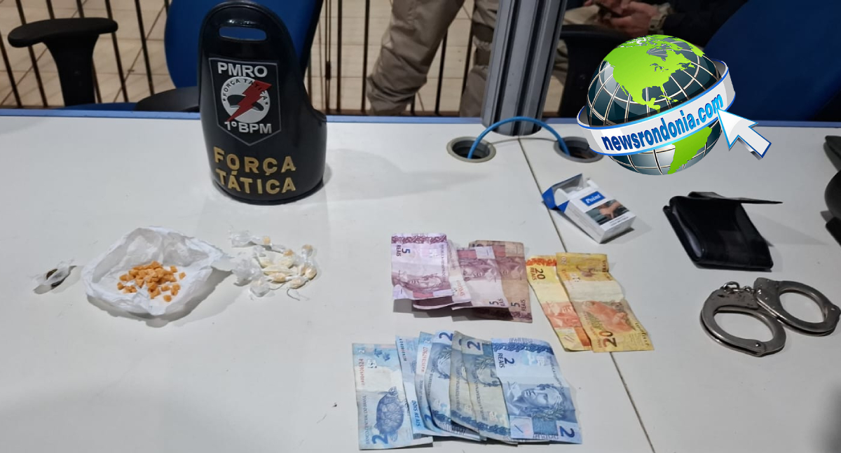 Força Tática do 1º BPM prende suspeito e apreende adolescente por tráfico no Cai N’Água