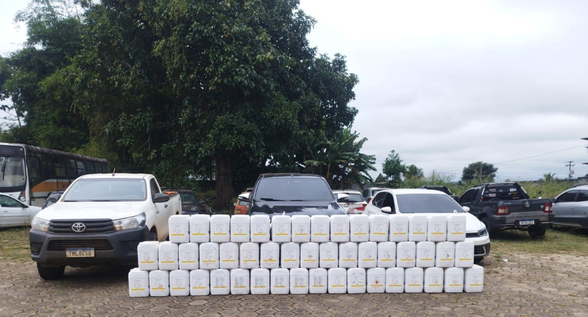 Forças de segurança apreendem agrotóxicos contrabandeados em Novo Horizonte do Oeste