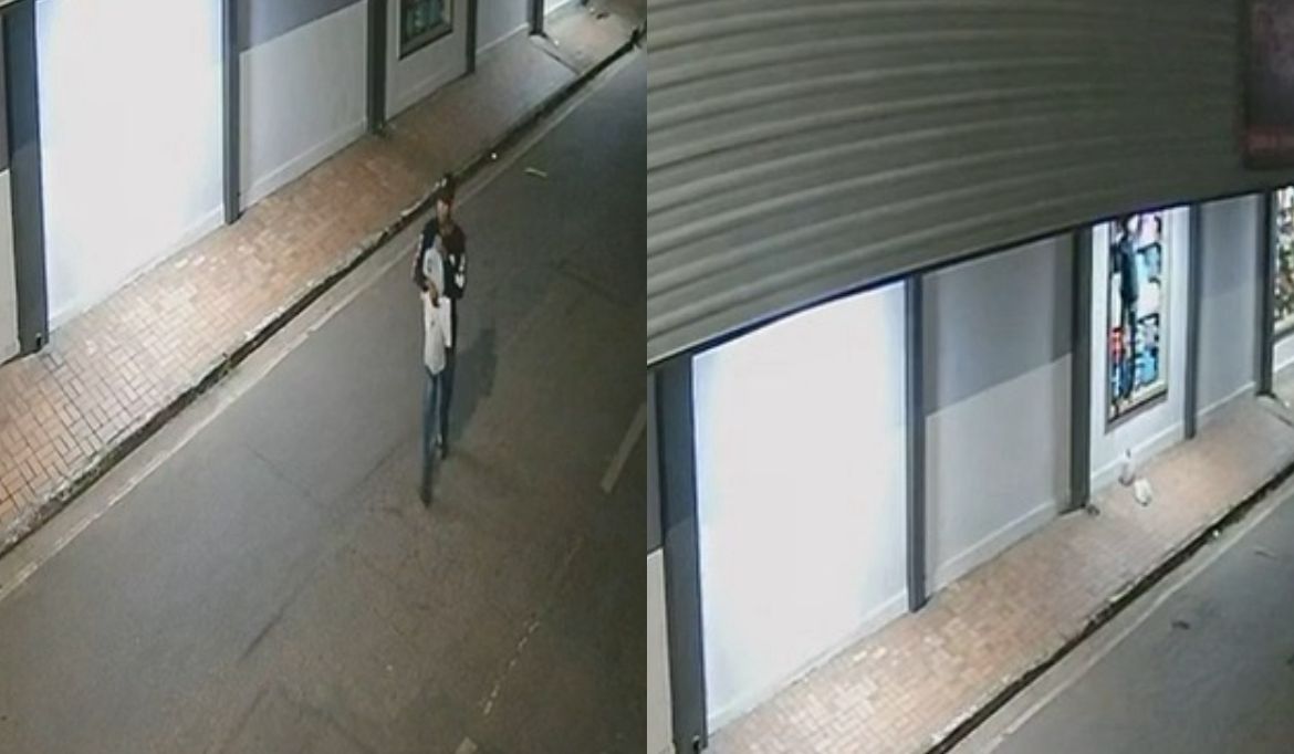 Câmeras registram furto de lâmpadas em loja em Rio Branco