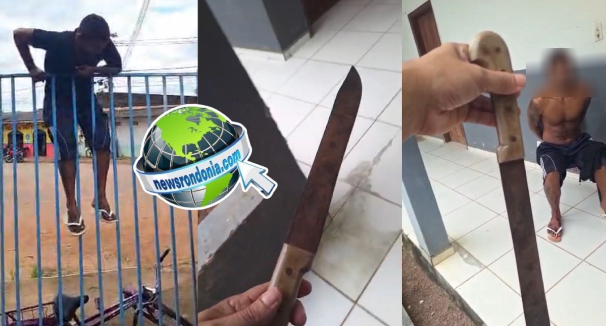 Homem com facão é detido tentando invadir delegacia na zona leste