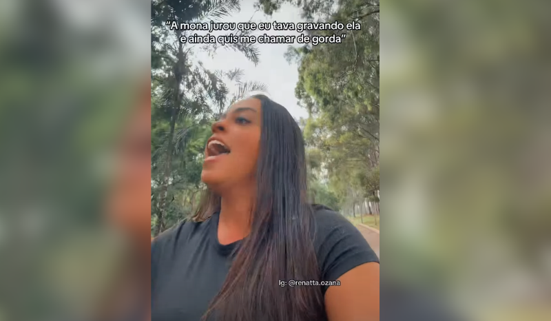 Mulher se irrita ao pensar que era filmada por influencer: “Gordinha”; VEJA