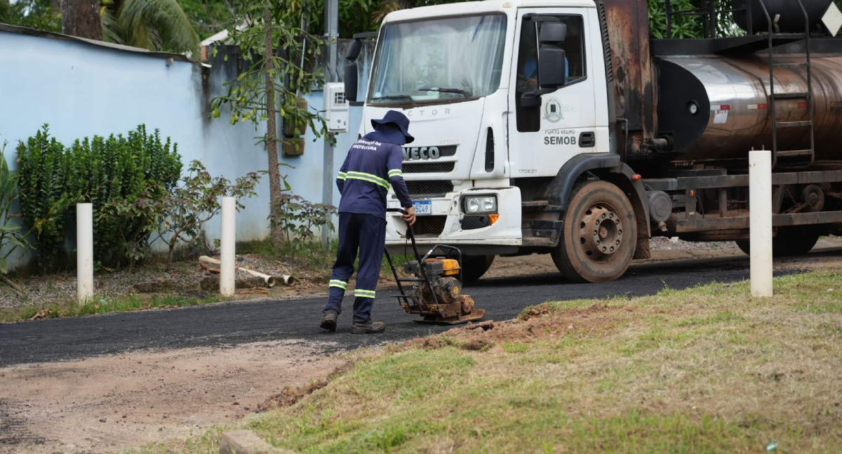 Infraestrutura no bairro Nacional recebe serviços de recapeamento da Prefeitura de Porto Velho