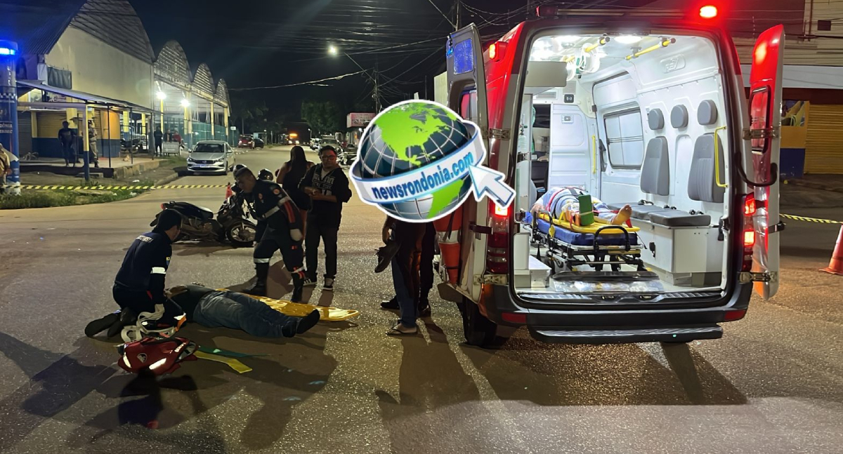 Motociclistas ficam feridos após colisão no bairro Cai N’água
