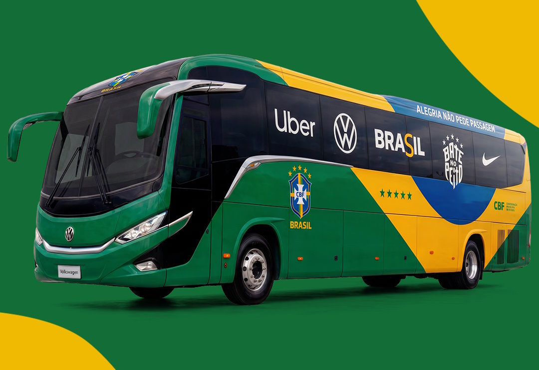 Ônibus Volkswagen será o transporte da Seleção Brasileira para a Copa do Mundo 2026