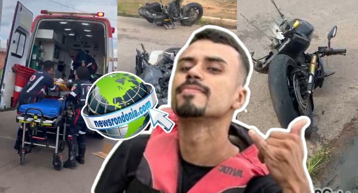 Piloto de moto que partiu no meio morre no Hospital em Porto Velho