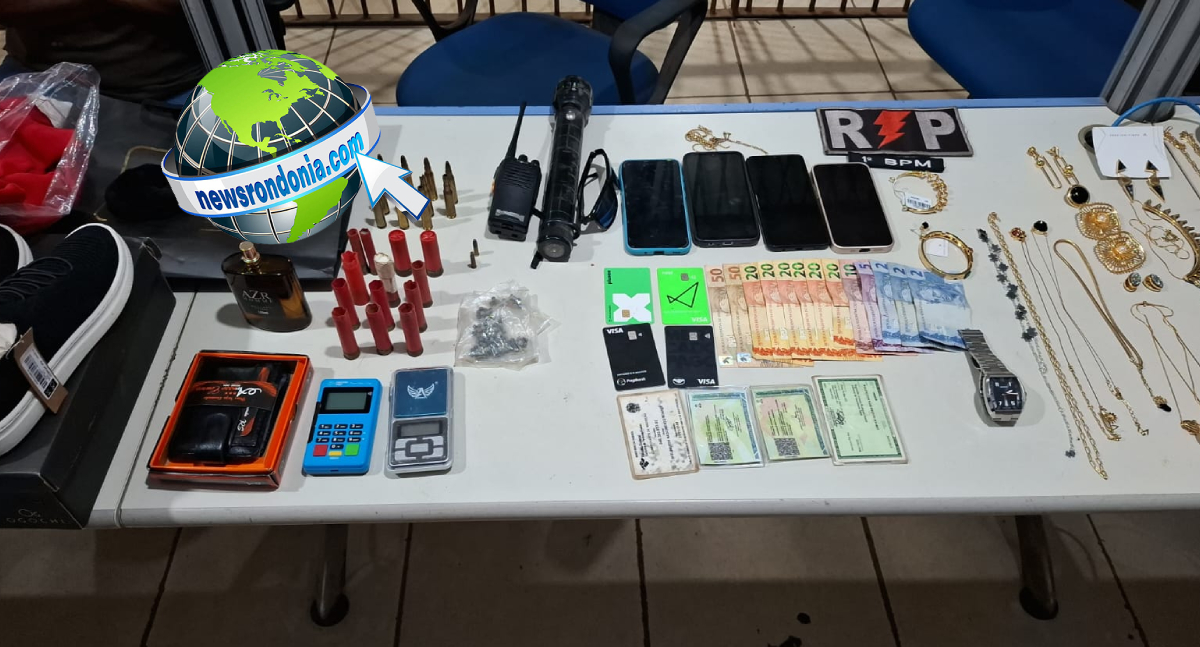 PM recupera materiais de furtos e prende homem por receptação e posse de munição no Nova Esperança
