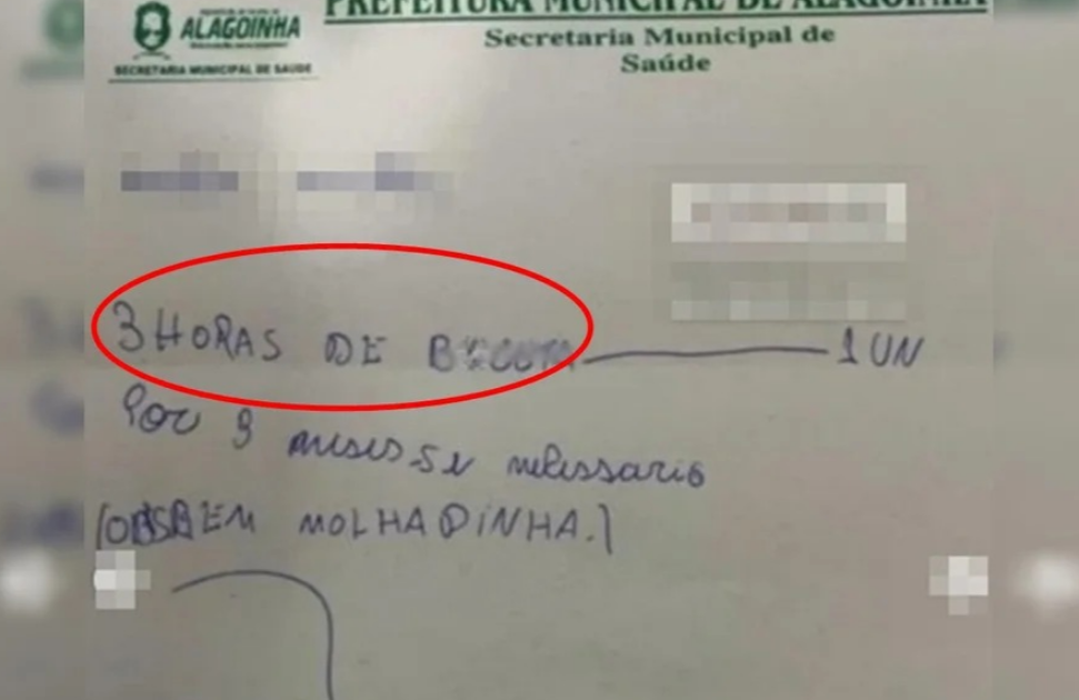 Estagiárias são demitidas após prescreverem ‘3h de buceta’ em receita