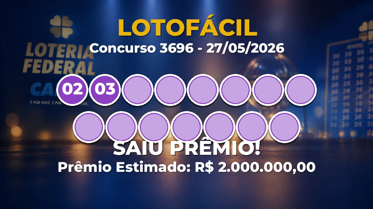Resultado da Lotofácil de hoje: concurso 3696 tem ganhadores