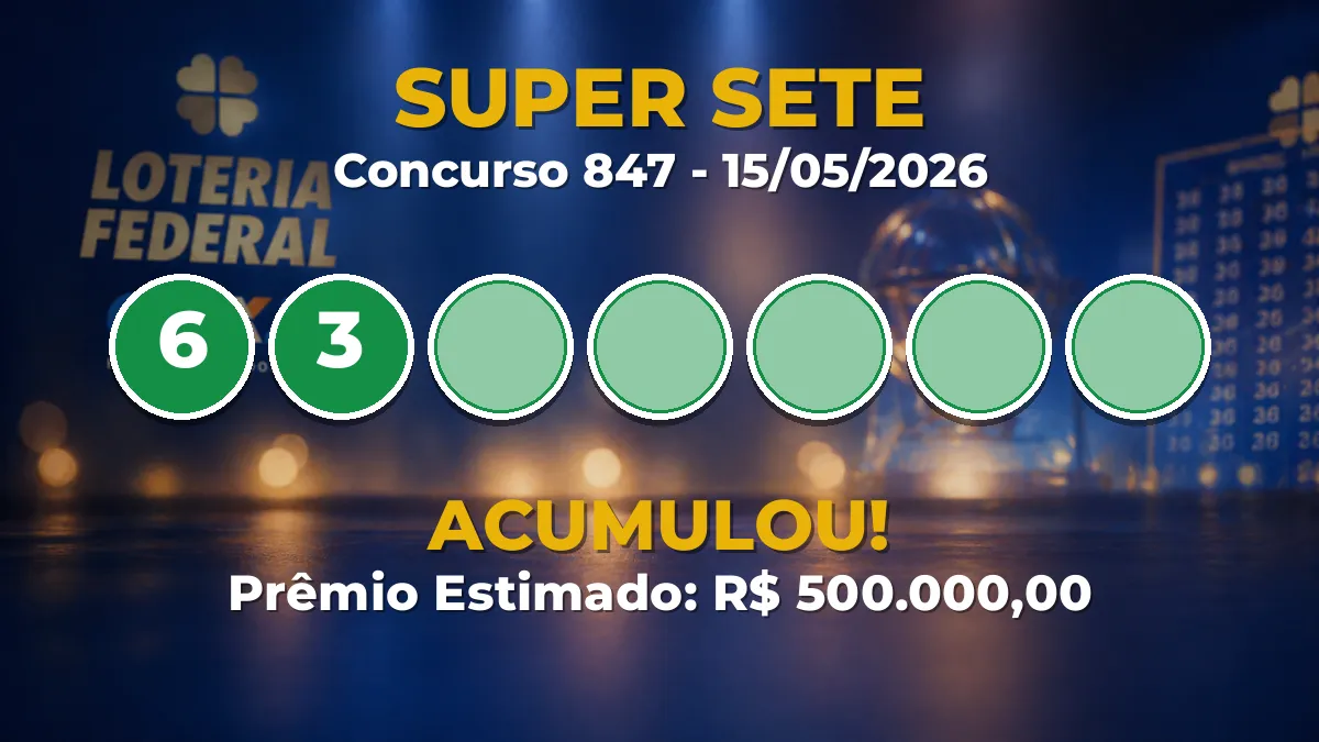veja as dezenas do concurso 847 acumulado
